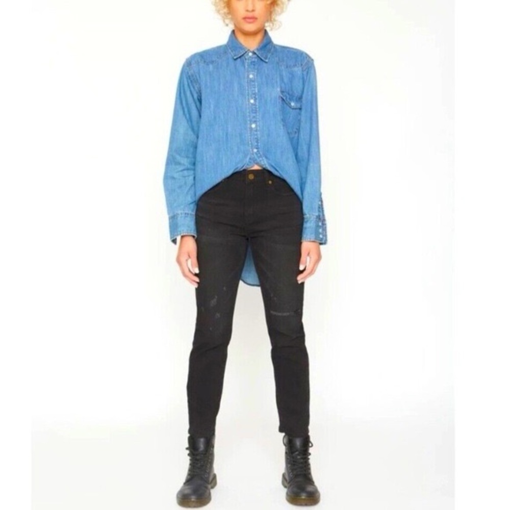 Black Straight Leg Jeans for Women